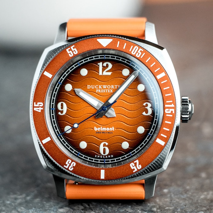 Duckworth Prestex Belmont Orange Dial on Orange Rubber