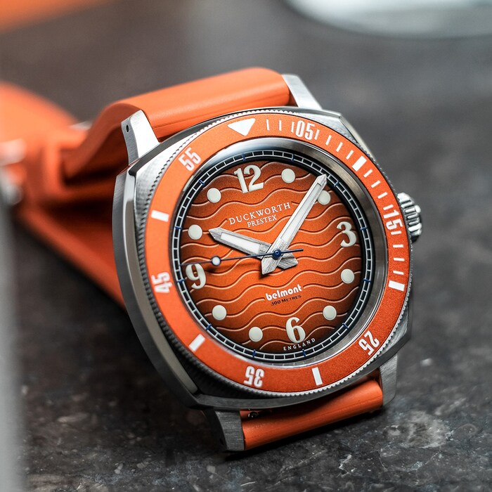 Duckworth Prestex Belmont Orange Dial on Orange Rubber