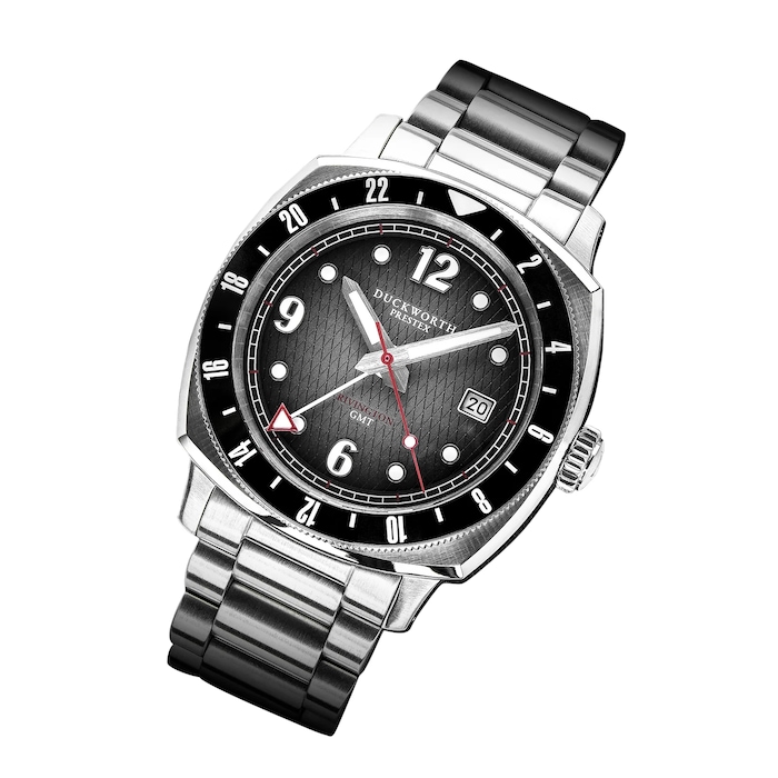 Duckworth Prestex Rivington GMT 42mm Mens Black Stainless Steel