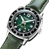 Duckworth Prestex Rivington GMT 42mm Mens Watch Green Leather