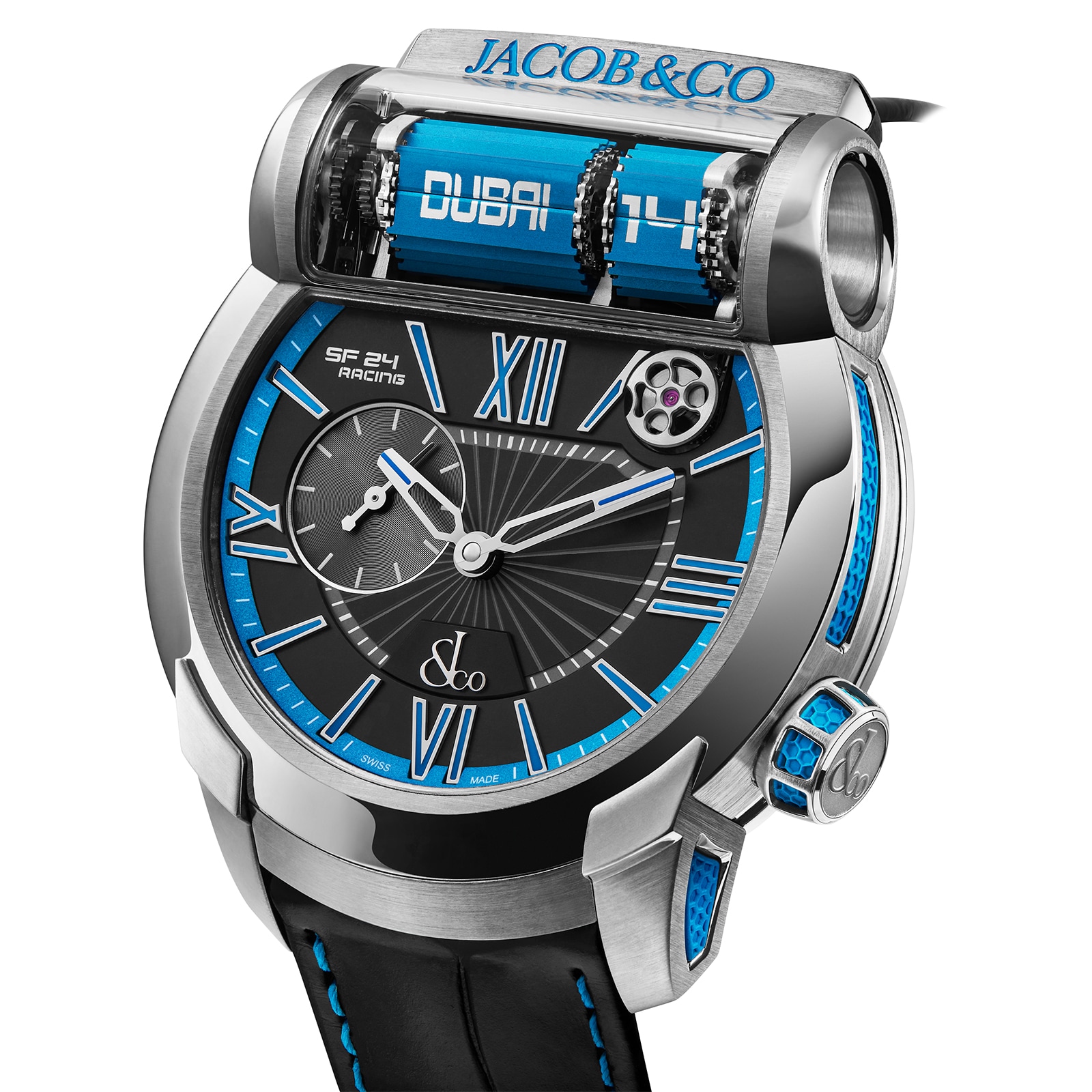 Jacob & Co Epic SF24 Racing Grade 5 Titanium Blue Jacob & Co Epic SF24 Racing Grade 5 Titanium Blue
