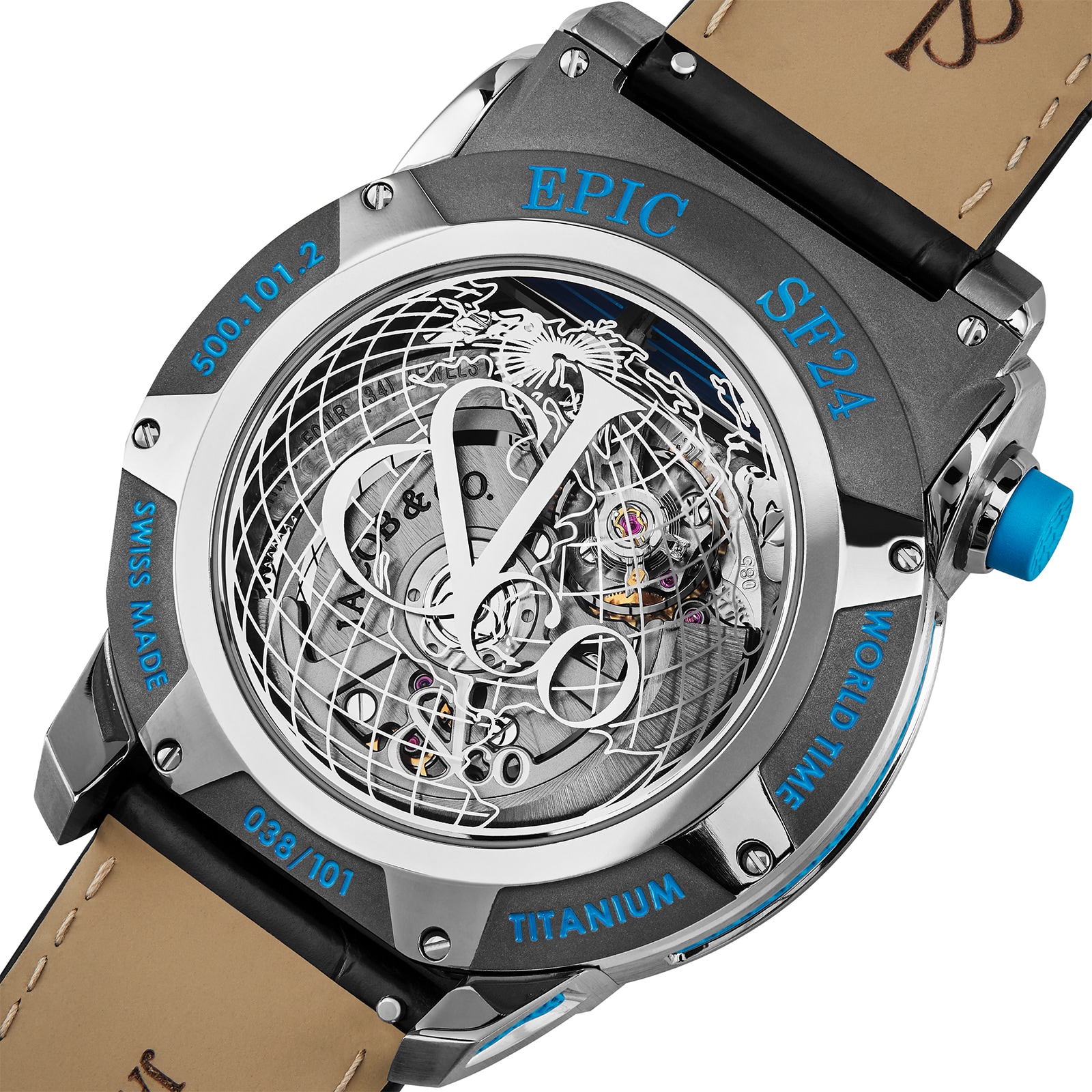 Jacob & Co Epic SF24 Racing Grade 5 Titanium Blue