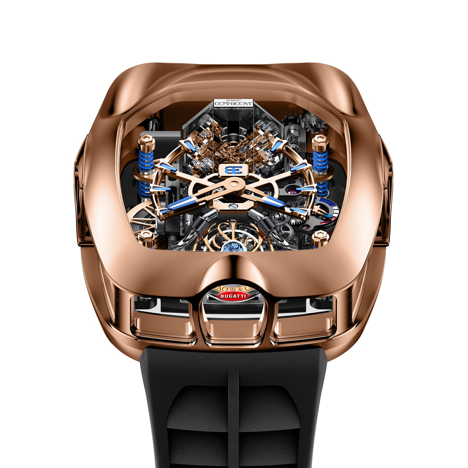 Jacob & Co Bugatti Chiron Tourbillon with a replica of the Chiron W16  engine – WatchFaces for Smart Watches