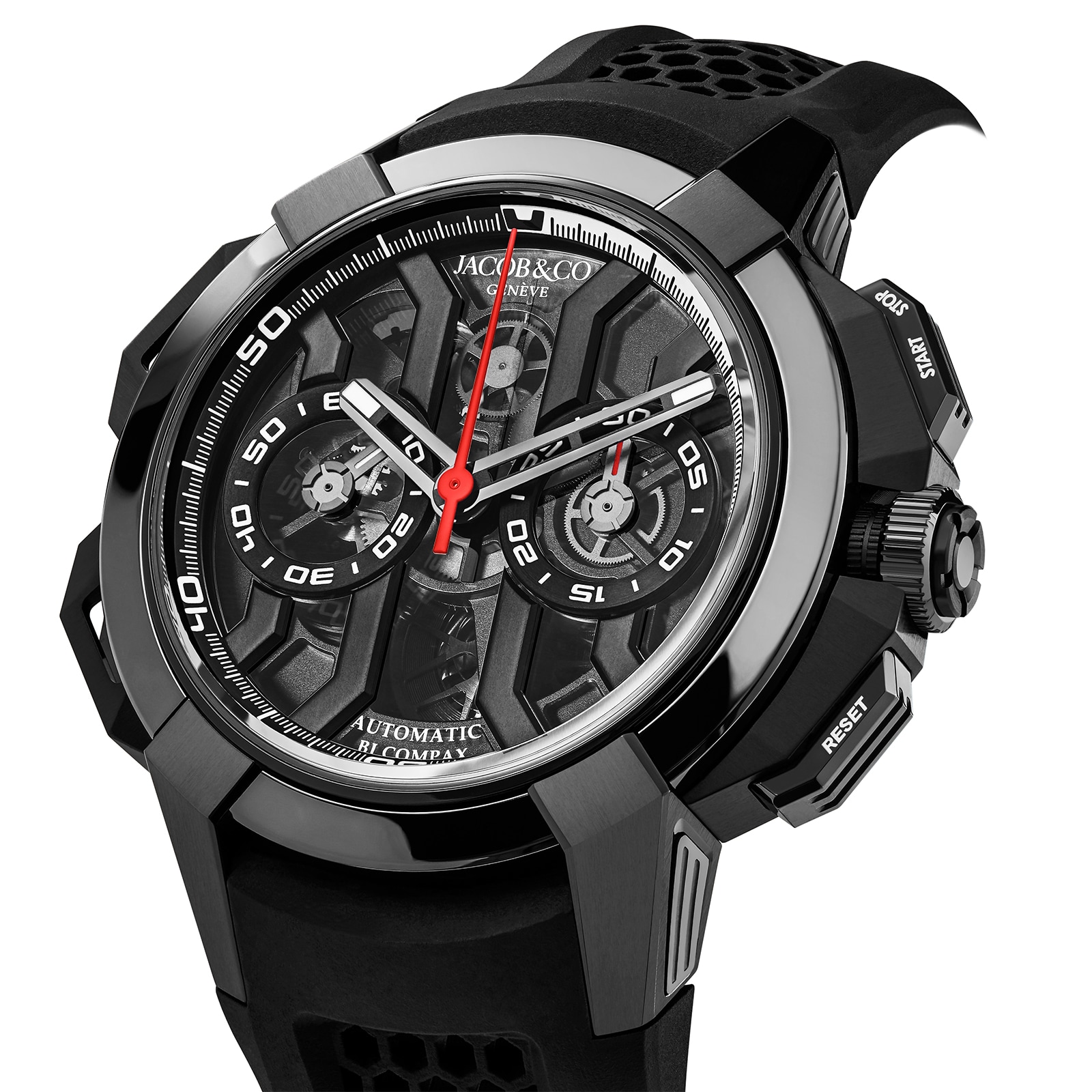 Jacob & Co Epic X Chrono Black Titanium Ceramic Black Bezel Jacob & Co Epic X Chrono Black Titanium Ceramic Black Bezel