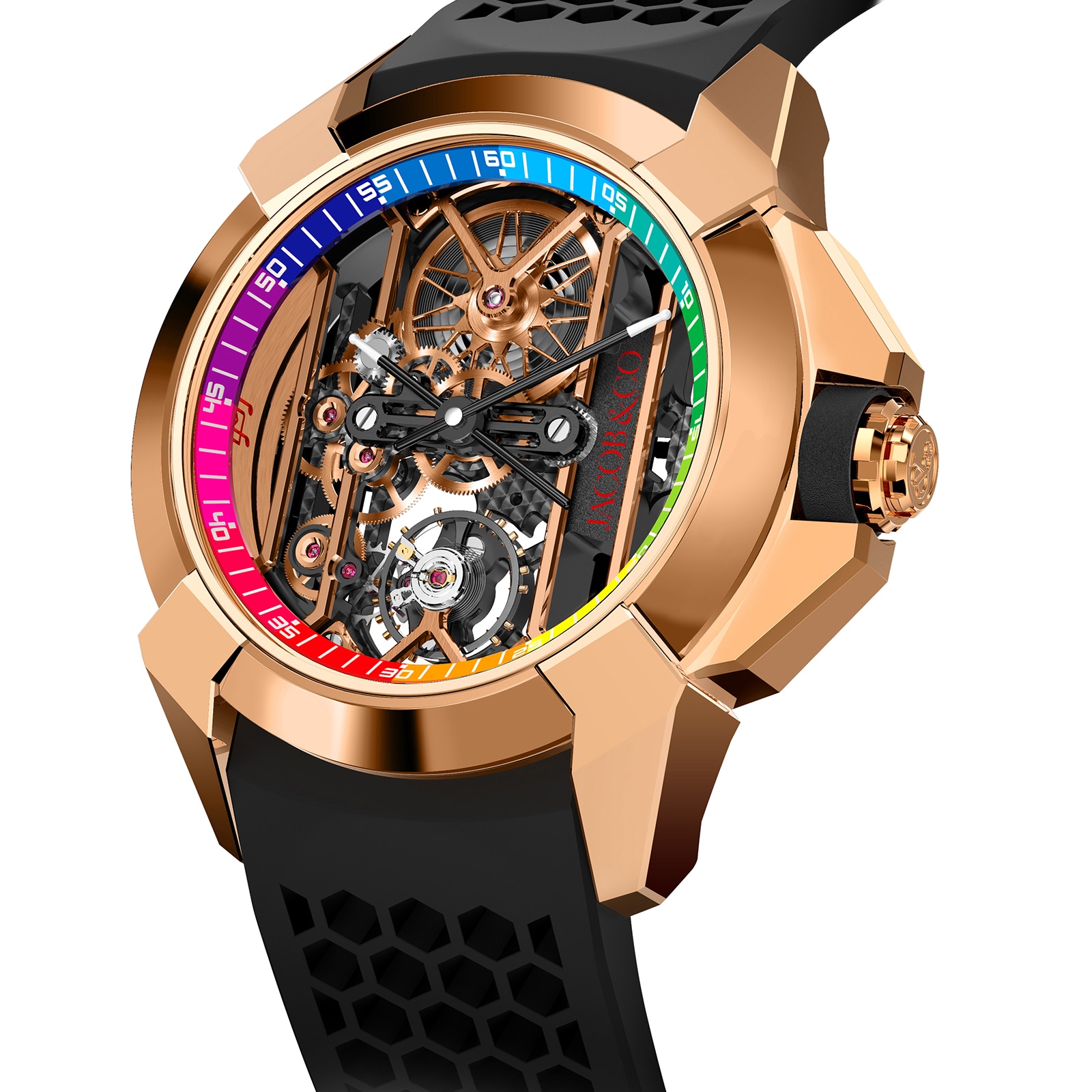 Jacob & Co Epic X Producer Michael Rose Gold & Stainless Steel Jacob & Co Epic X Producer Michael Rose Gold & Stainless Steel