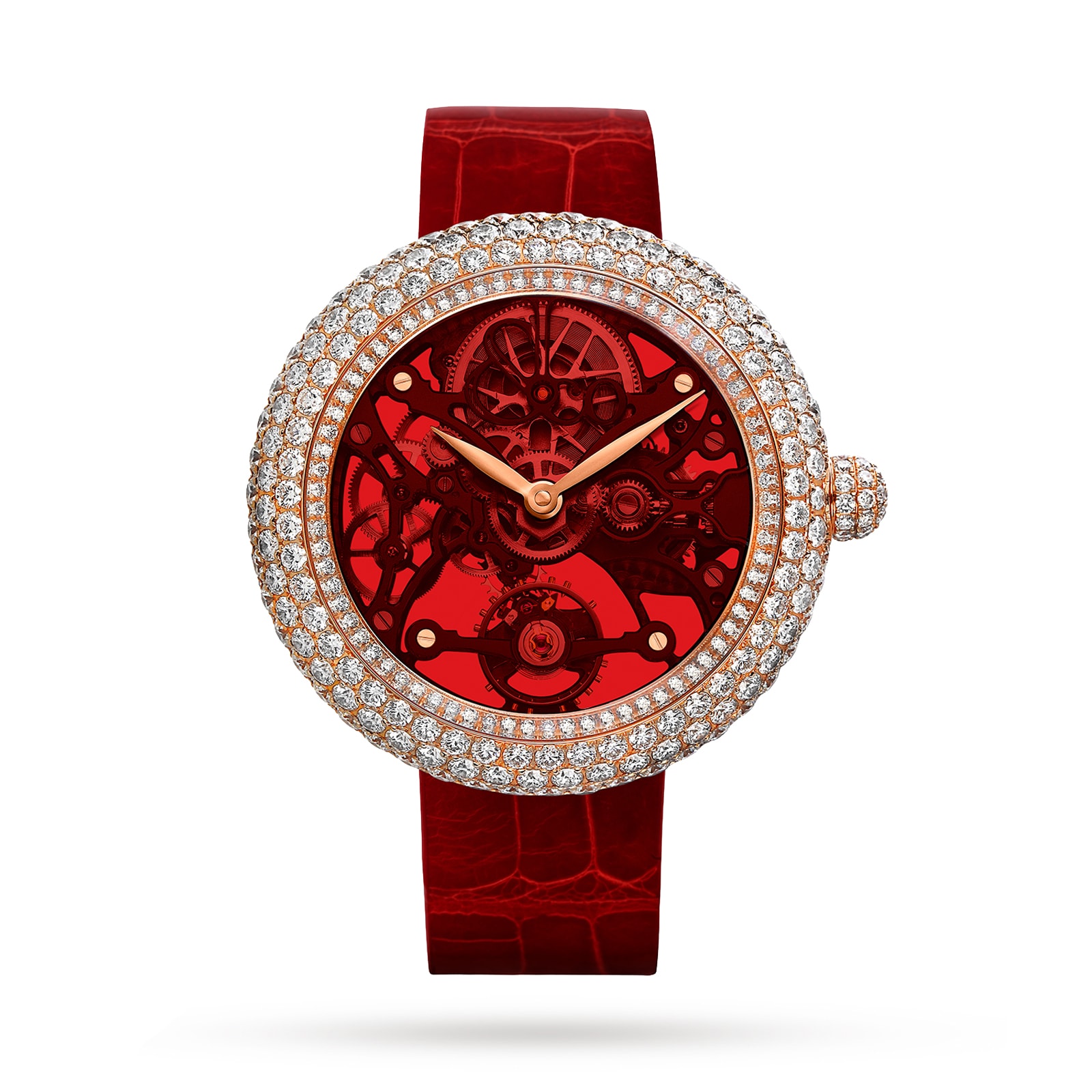 Jacob & Co Brilliant Skeleton Northern Lights Rose Gold Red Jacob & Co Brilliant Skeleton Northern Lights Rose Gold Red
