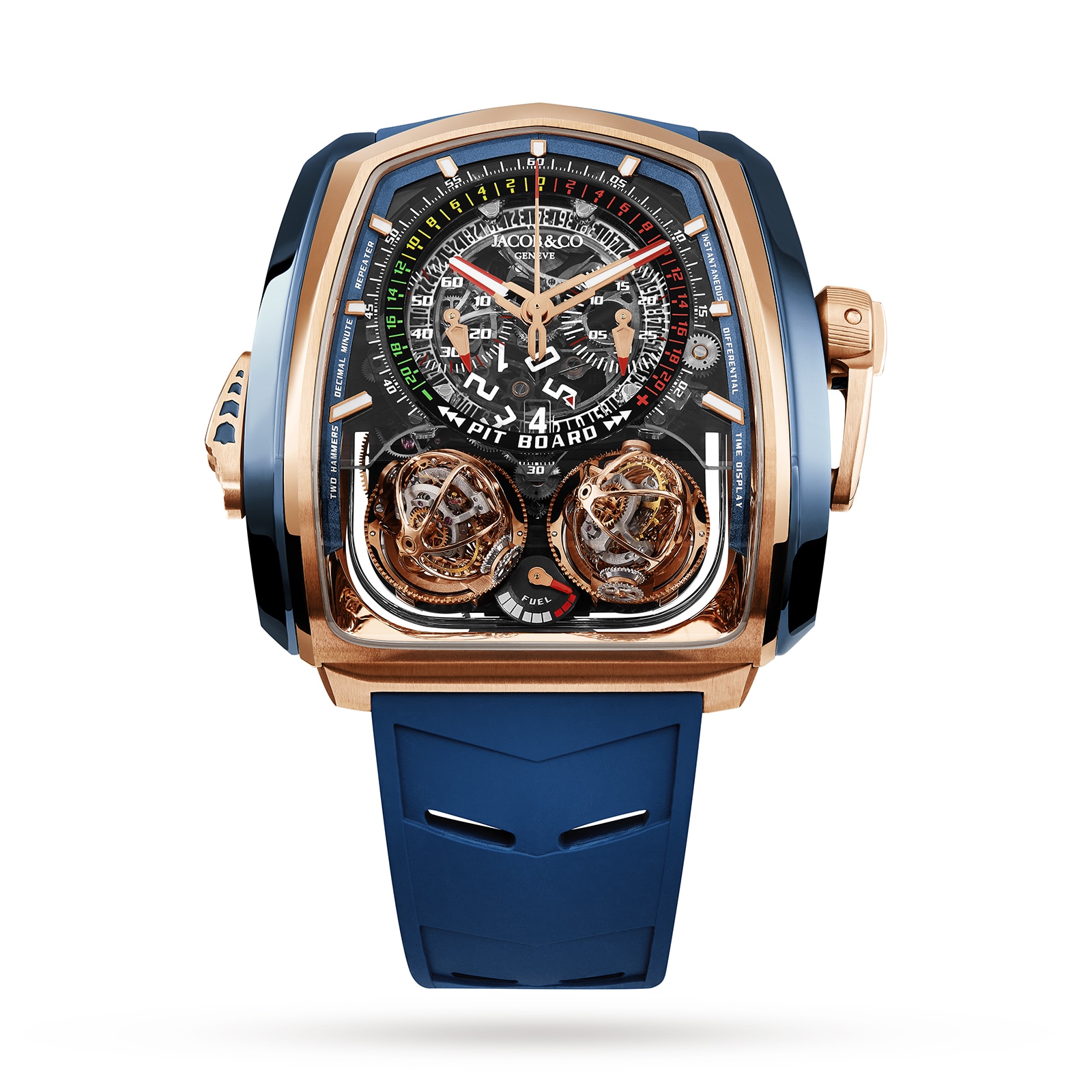 Jacob & Co Twin Turbo Furious Twin Triple Axis Sequential High-Speed Tourbillon Minute Repeater And Mono-Pusher Chronograph Jacob & Co Twin Turbo Furious Twin Triple Axis Sequential High-Speed Tourbillon Minute Repeater And Mono-Pusher Chronograph