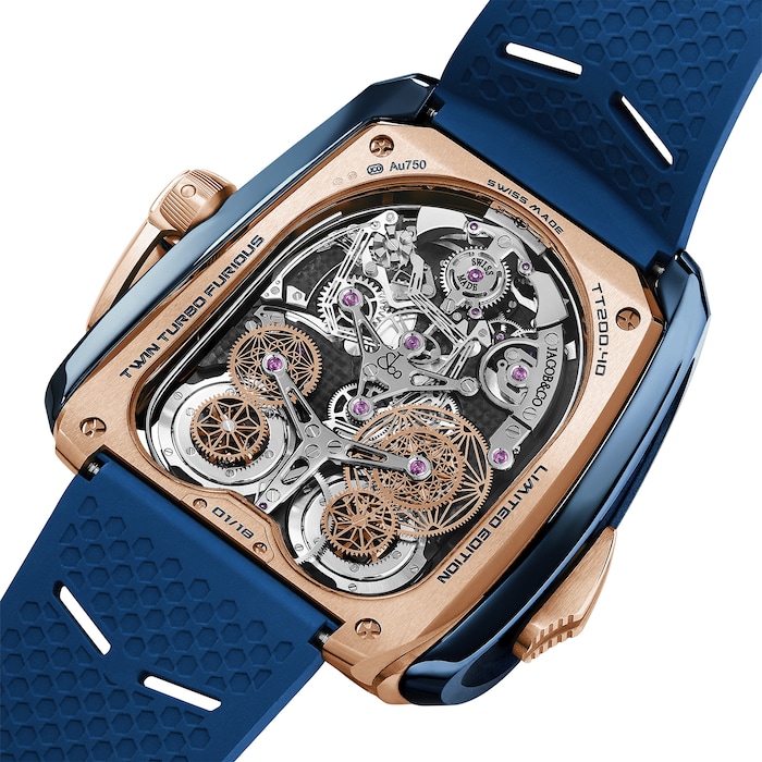 Jacob & Co Twin Turbo Furious Twin Triple Axis Sequential High-Speed Tourbillon Minute Repeater And Mono-Pusher Chronograph