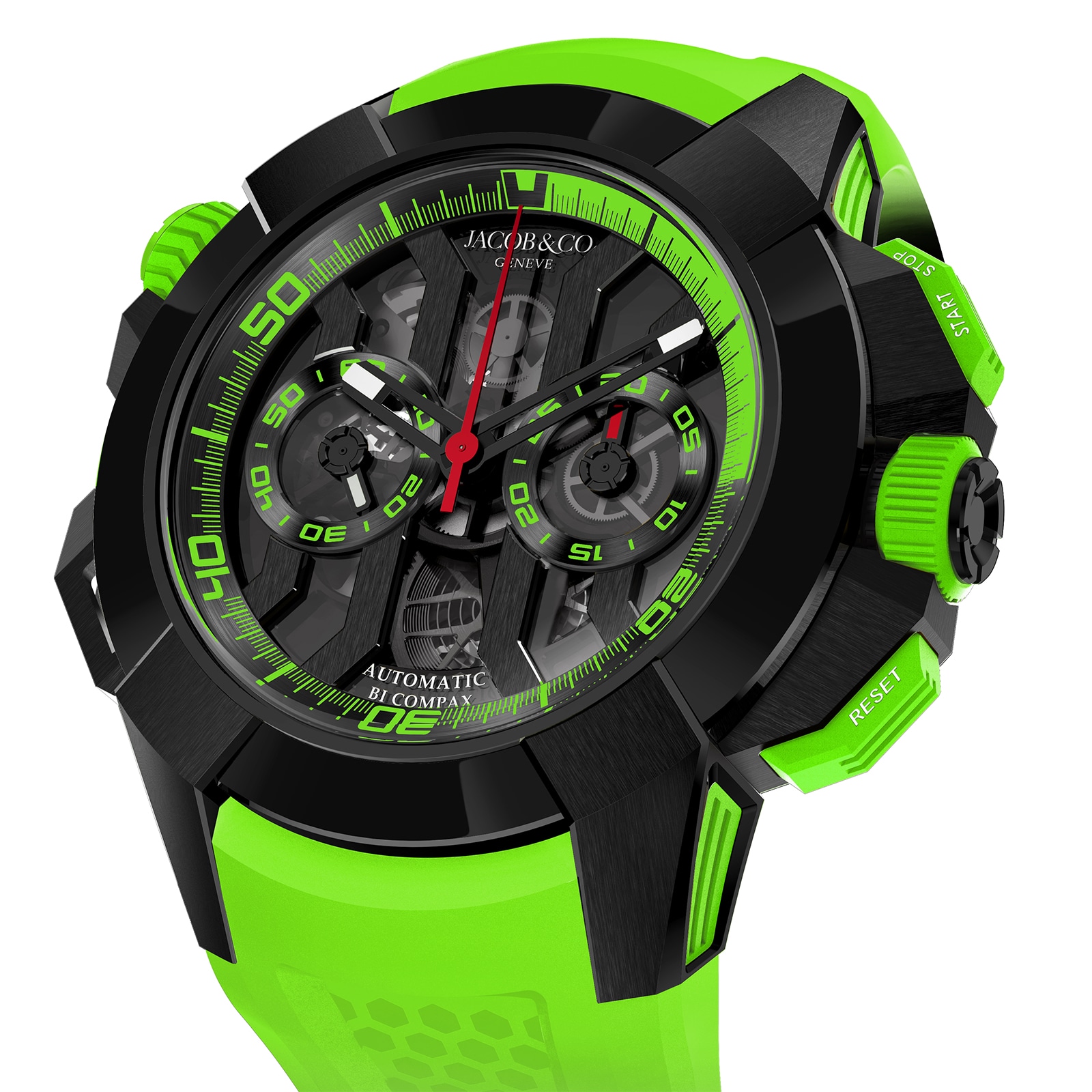 Jacob & Co Epic X Chrono Black Titanium Green Jacob & Co Epic X Chrono Black Titanium Green