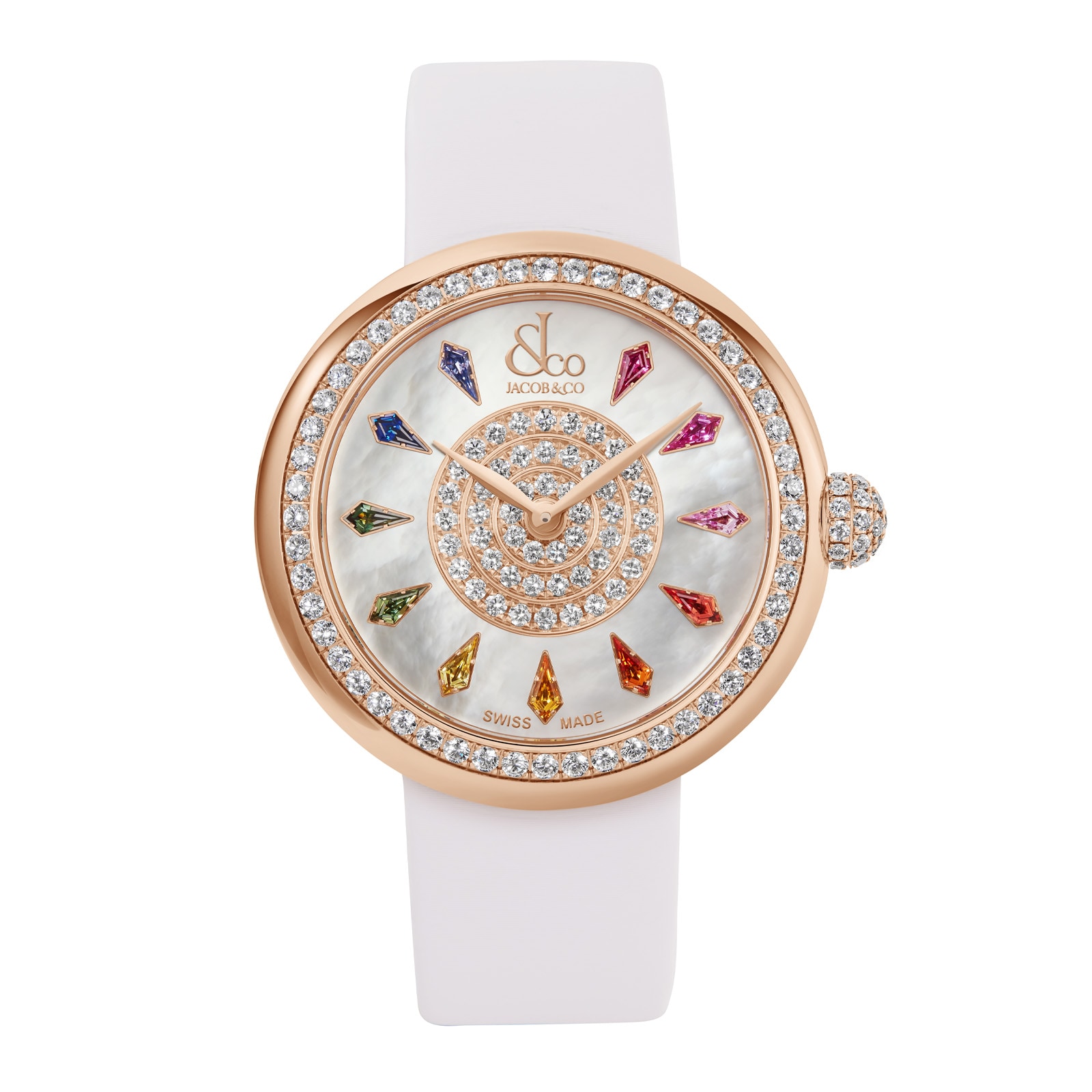 Jacob & Co Brilliant One Row 38mm Red Watch