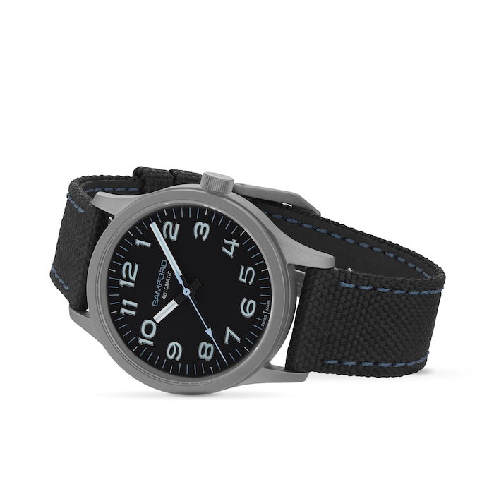 Bamford B80 Modern 39mm Mens Watch - Black And Blue