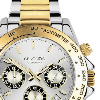 Sekonda Circuit Chronograph 40mm Mens Watch Silver
