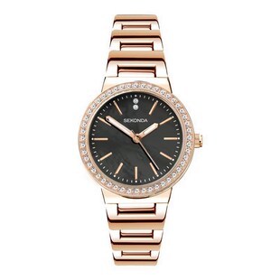Sekonda Amelia 28mm Rose Ladies Watch Black