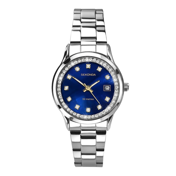 Sekonda Catherine Midnight Star Crystal 27mm Ladies Watch Blue
