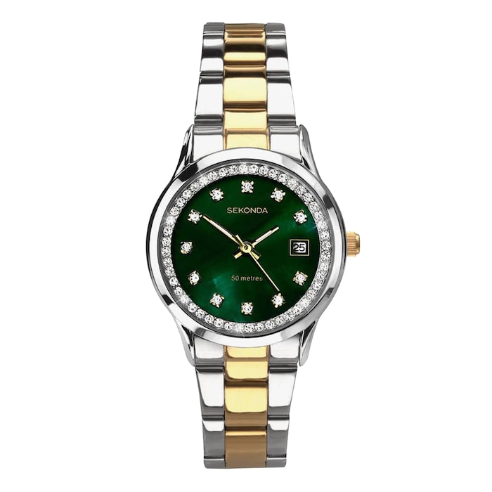 Sekonda Catherine Crystal 27mm Ladies Watch Green