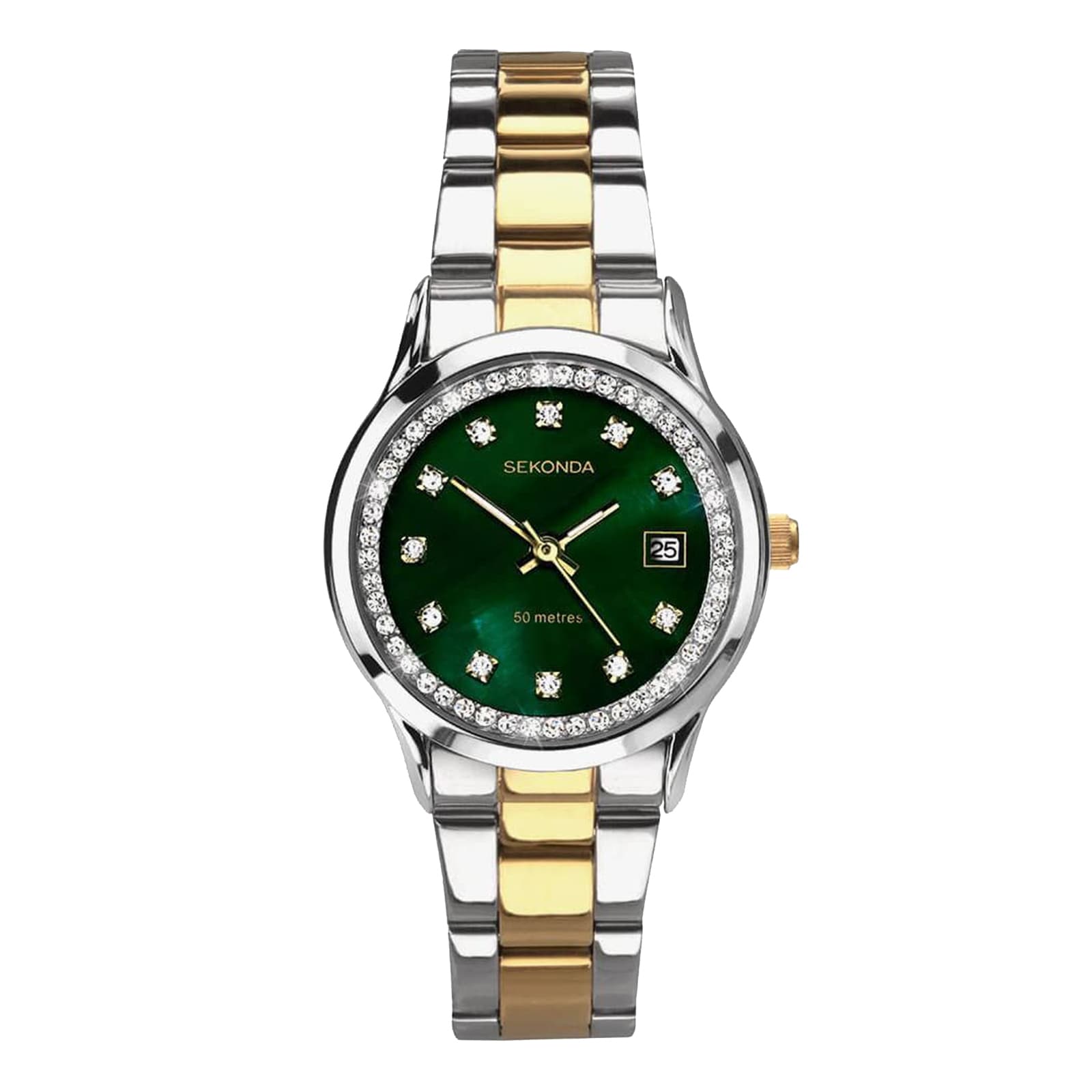 Sekonda Catherine Crystal 27mm Ladies Watch Green