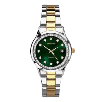 Sekonda Catherine Crystal 27mm Ladies Watch Green Sekonda Catherine Crystal 27mm Ladies Watch Green
