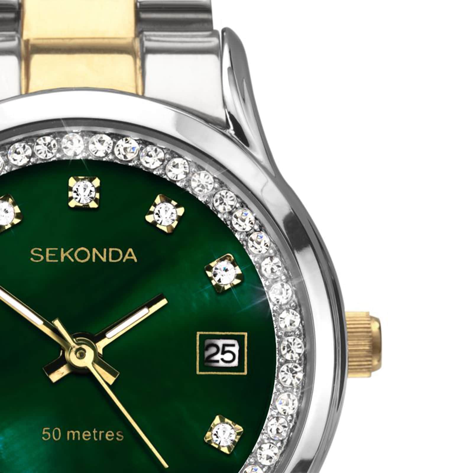 Sekonda Catherine Crystal 27mm Ladies Watch Green