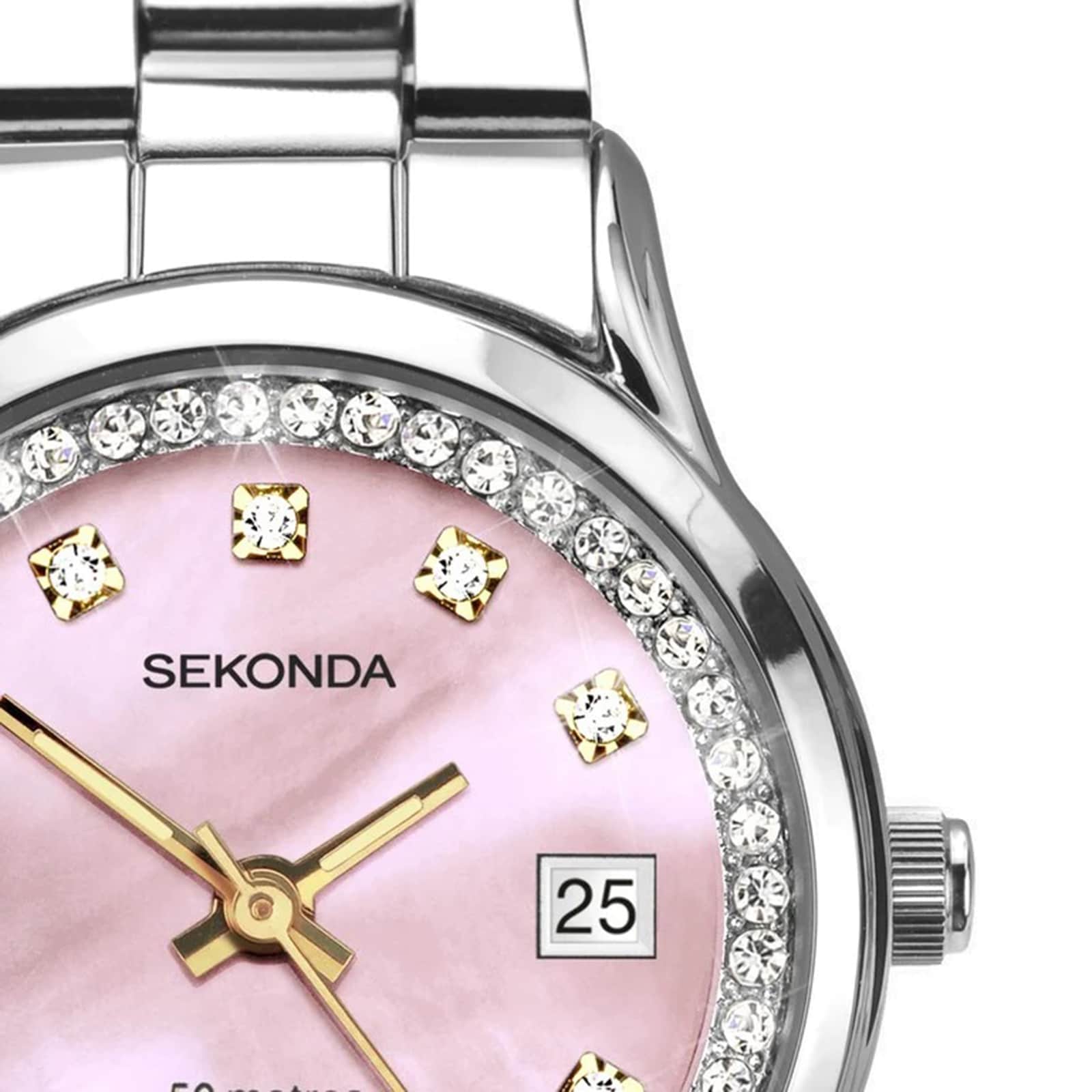 Sekonda Catherine Crystal 27mm Ladies Watch Pink