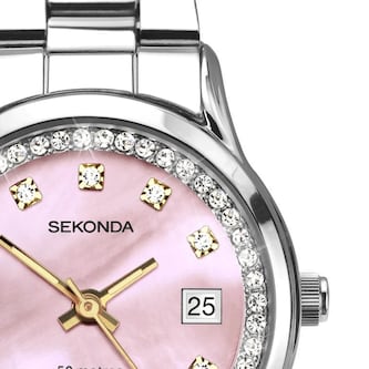 Sekonda Catherine Crystal 27mm Ladies Watch Pink Sekonda Catherine Crystal 27mm Ladies Watch Pink