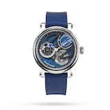 Speake-Marin One & Two Dual Time Watches of Switzerland Group Exclusive Limited Edition 42mm Blue