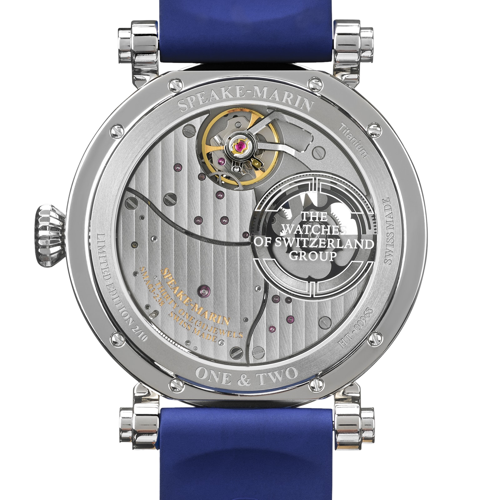 Speake-Marin One & Two Dual Time Watches of Switzerland Group Exclusive Limited Edition 42mm Blue