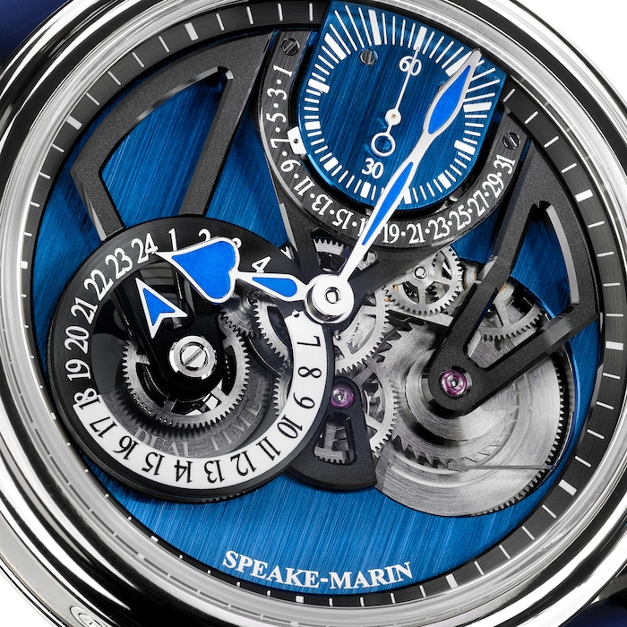 Speake-Marin One & Two Dual Time Watches of Switzerland Group Exclusive Limited Edition 42mm Blue