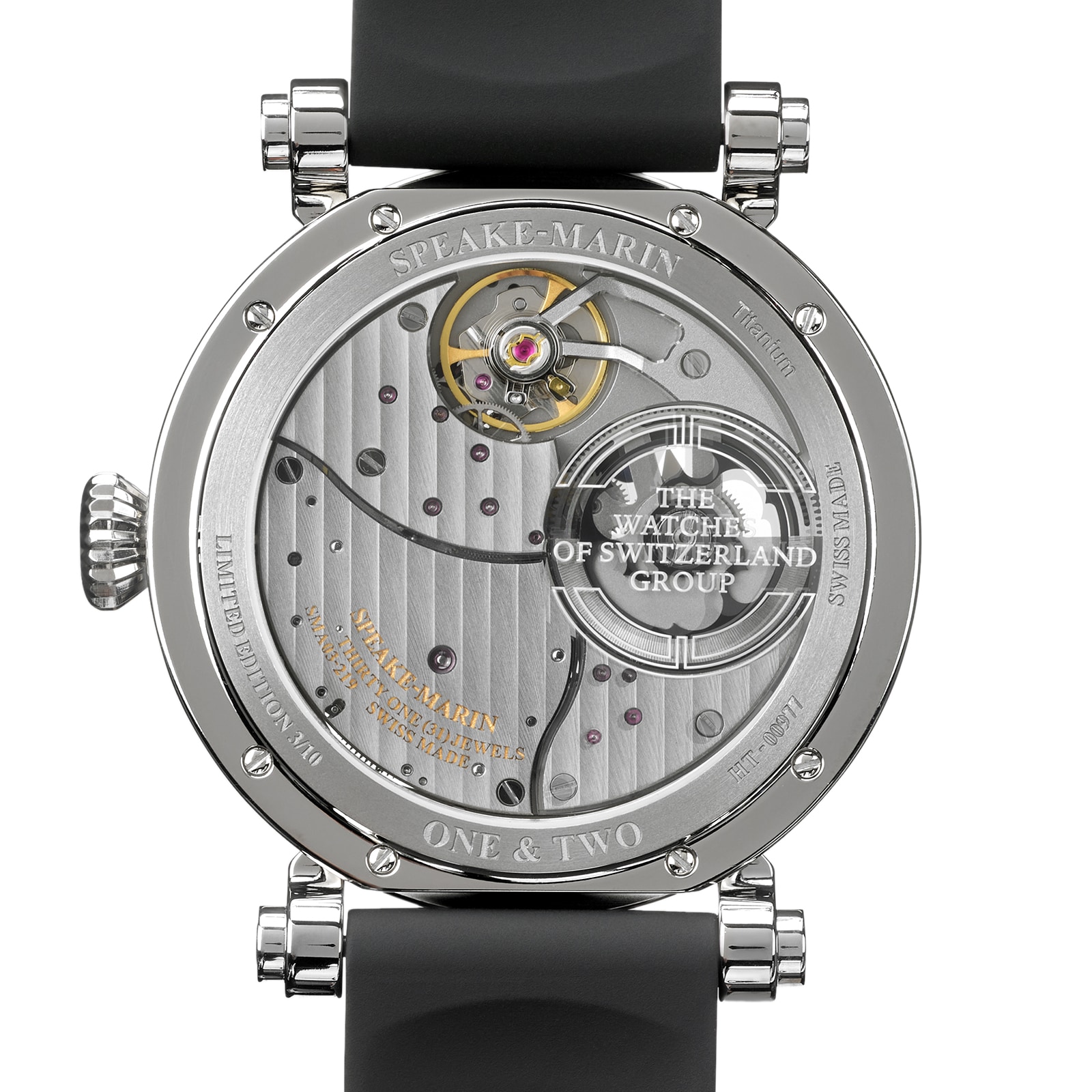 Speake-Marin One & Two Dual Time Watches of Switzerland Group Limited Edition 42mm Pink