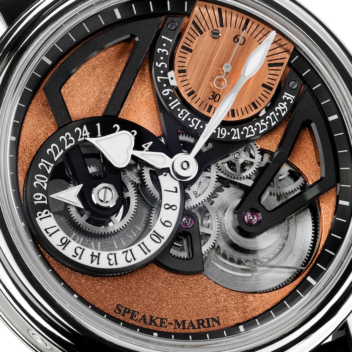 Speake-Marin One & Two Dual Time Watches of Switzerland Group Limited Edition 42mm Pink