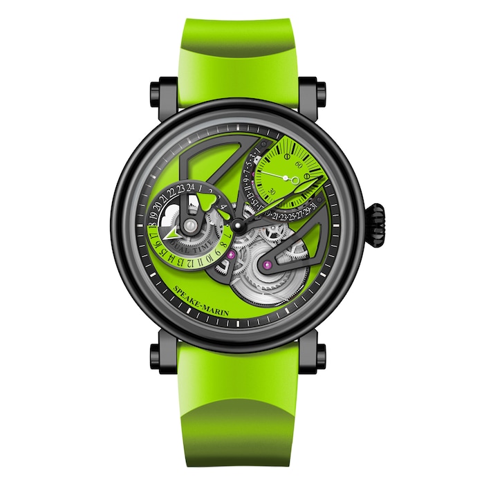 Speake-Marin Dual Time Lime 42mm Limited Edition Mens Watch Green