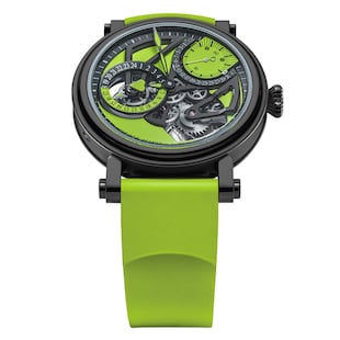 Speake-Marin Dual Time Lime 42mm Limited Edition Mens Watch Green