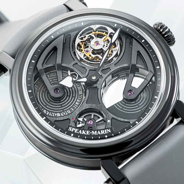 Speake-Marin OpenWorked Tourbillon Black DLC 42mm Mens Watch