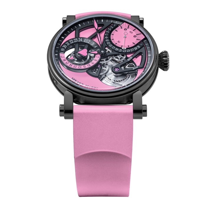 Speake-Marin Dual Time 38mm Mens Watch Pink