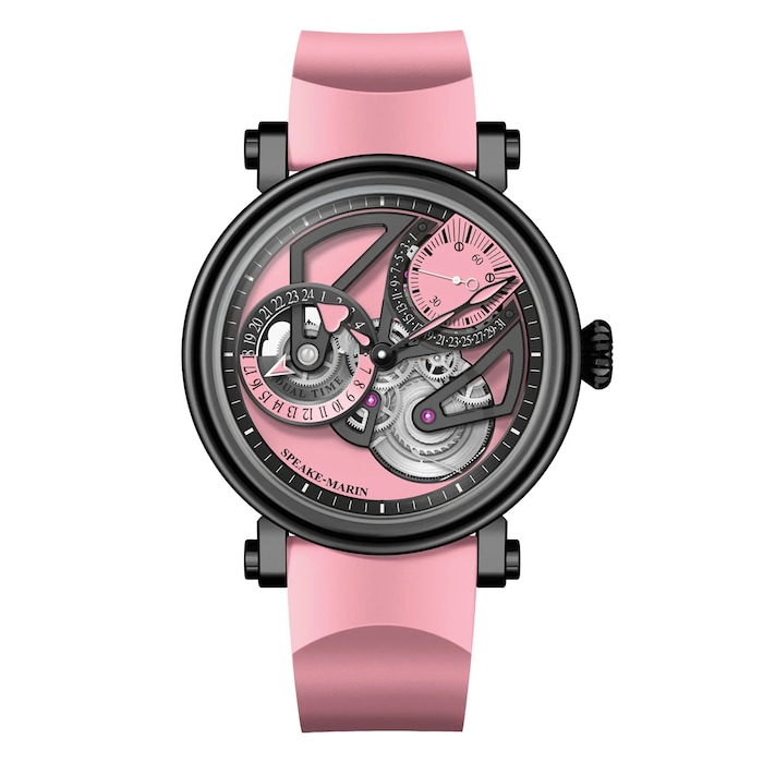 Speake-Marin Dual Time 42mm Mens Watch Pink