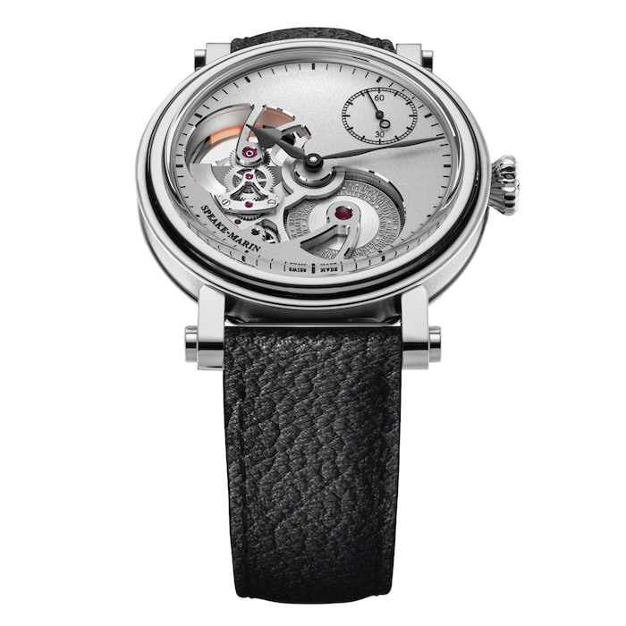 Speake-Marin Openworked Sandblasted Titanium 42mm Mens Watch Silver