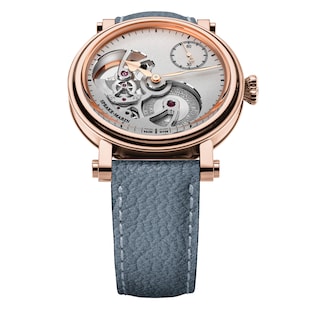 Speake-Marin Openworked Sandblasted Red Gold 38mm Mens Watch Silver