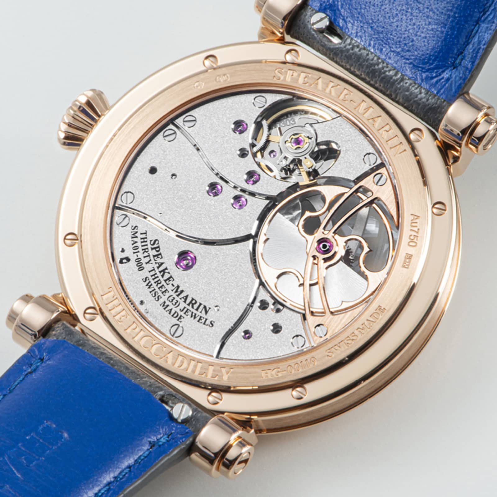 Speake-Marin Openworked Sandblasted Red Gold 38mm Mens Watch Silver Speake-Marin Openworked Sandblasted Red Gold 38mm Mens Watch Silver