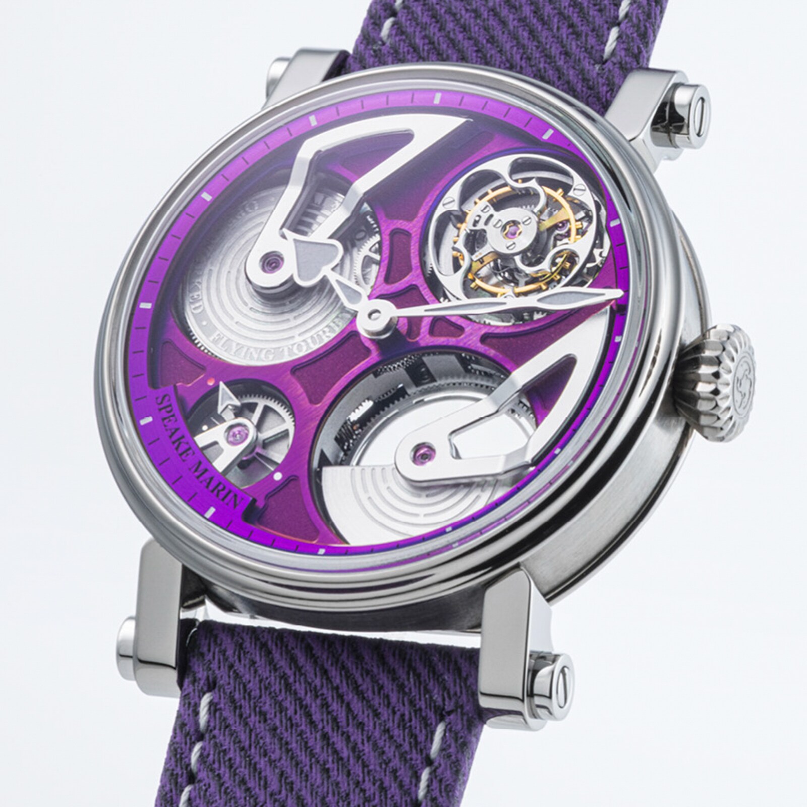 Speake-Marin Piccadilly Tourbillon 42mm Mens Watch Purple