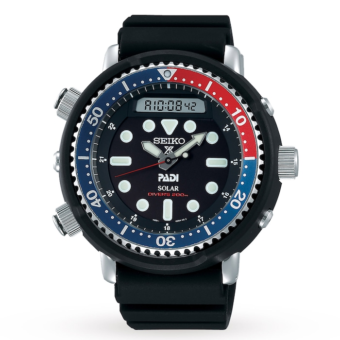 Seiko Prospex Prospex PADI Divers Pepsi Mens Watch SNJ027P1 | Goldsmiths