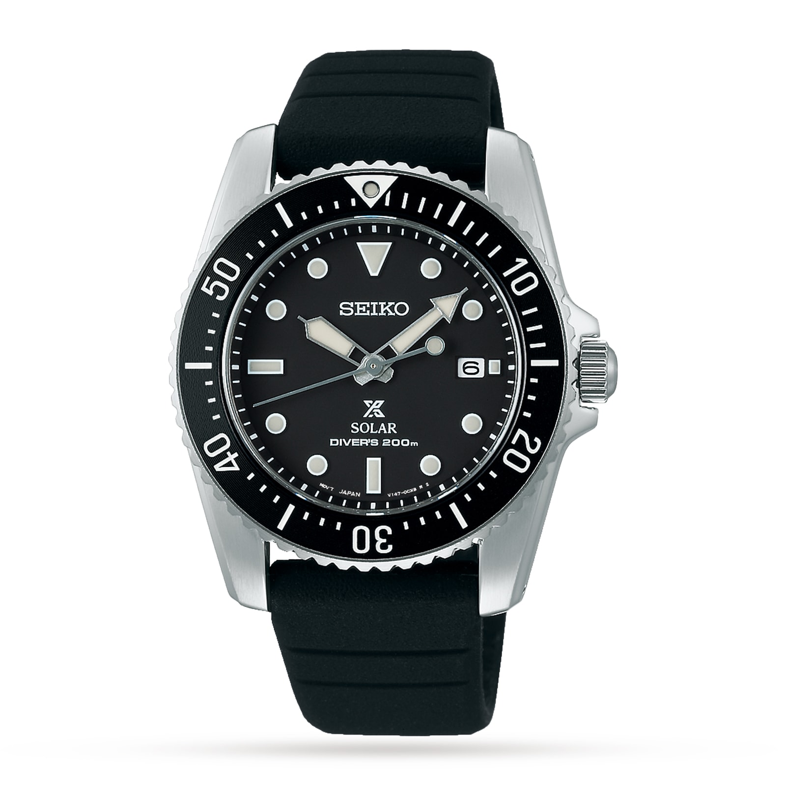 Seiko Prospex Solar Scuba Black Divers 200M Mens Watch