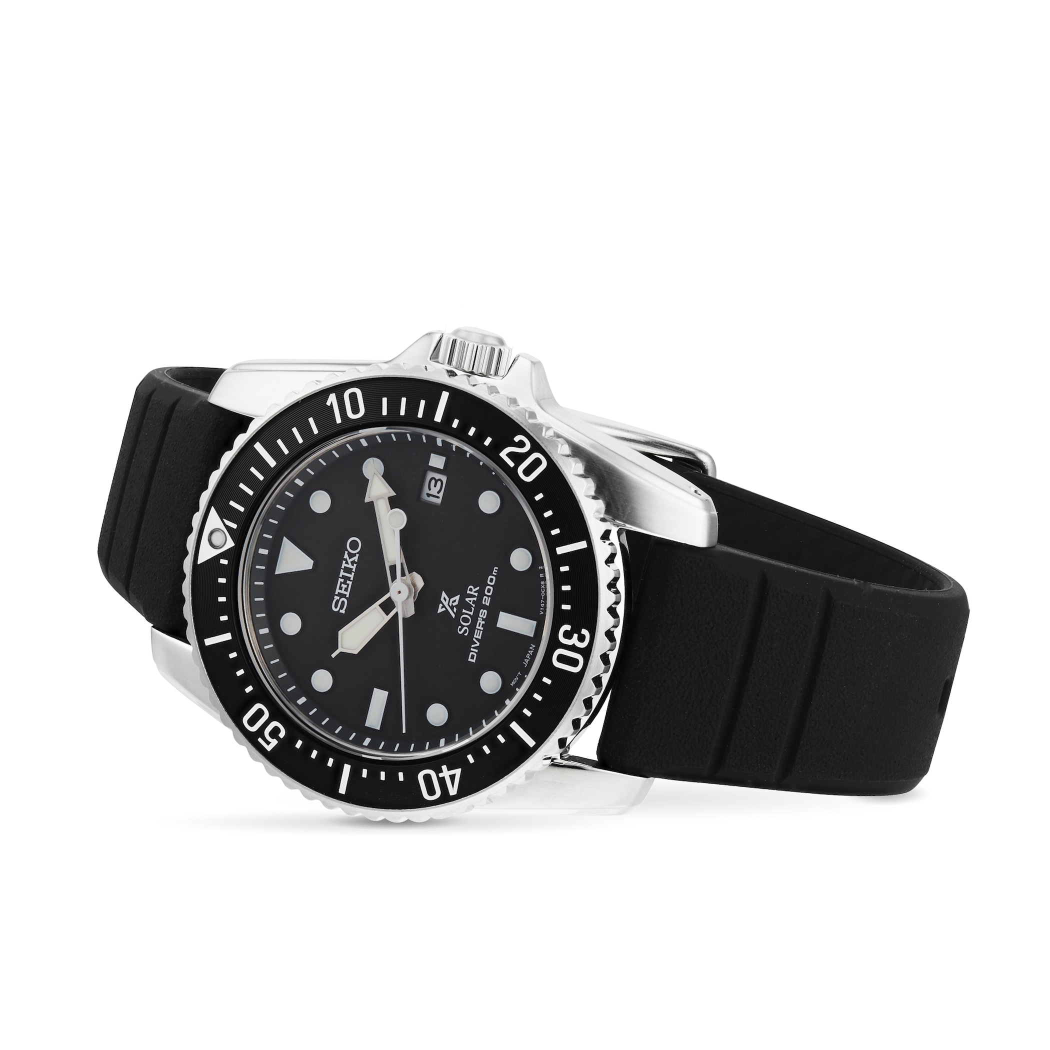 Seiko Prospex Solar Scuba Black Divers 200M Mens Watch Seiko Prospex Solar Scuba Black Divers 200M Mens Watch