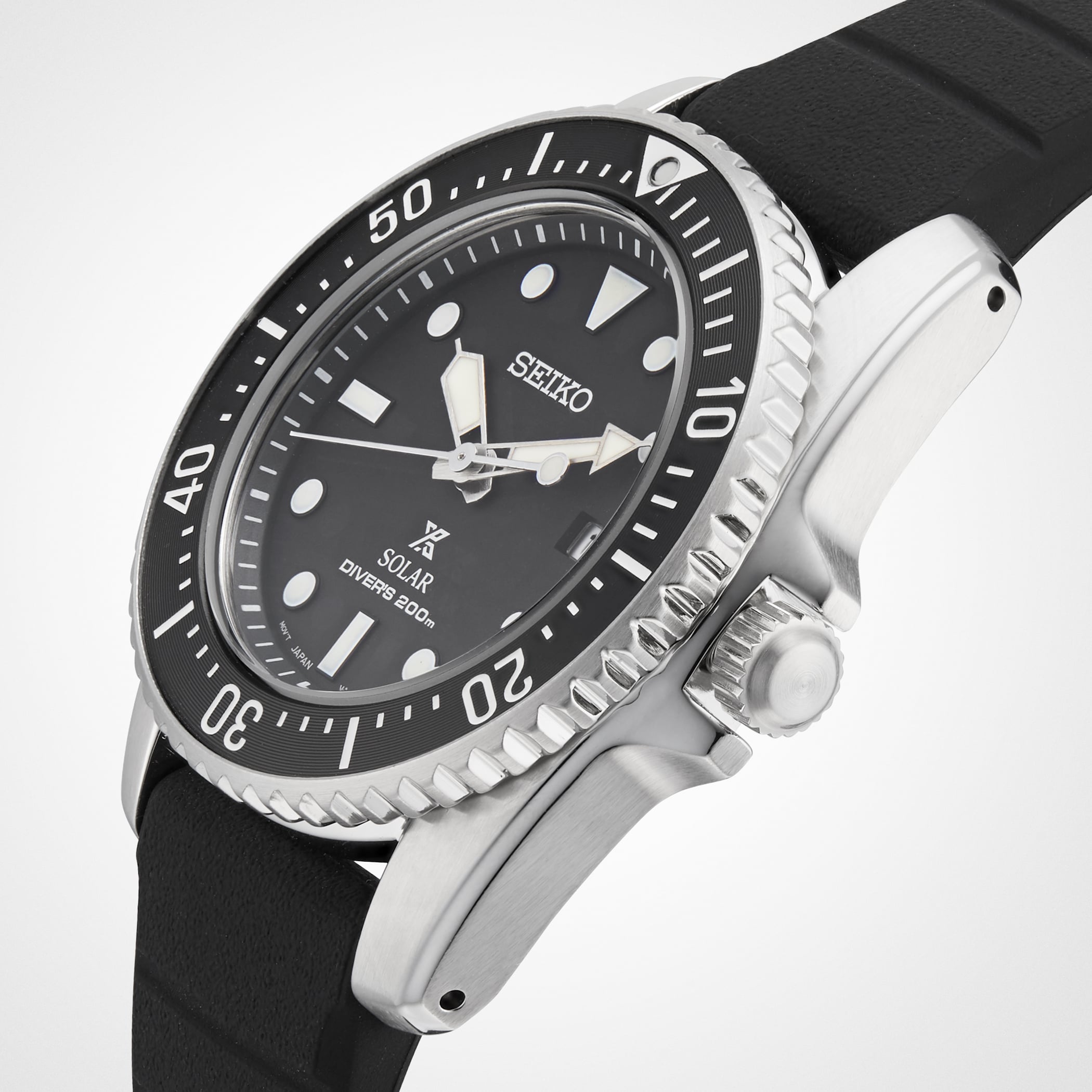 Seiko Prospex Solar Scuba Black Divers 200M Mens Watch Seiko Prospex Solar Scuba Black Divers 200M Mens Watch