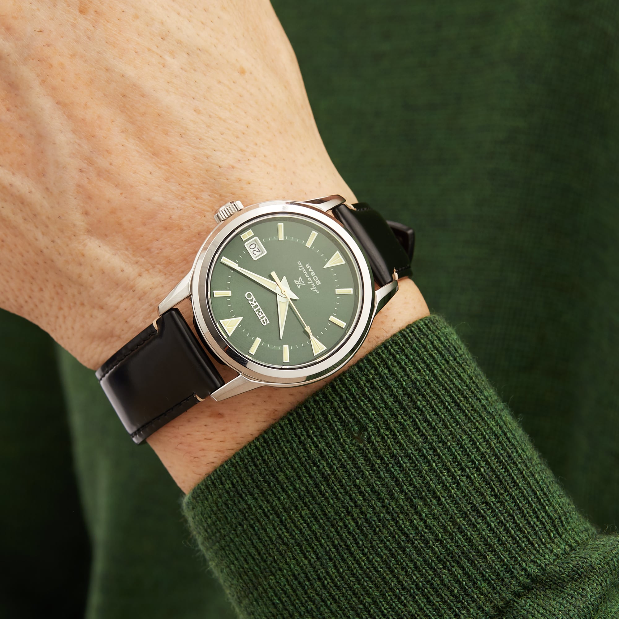 Alpinist 1959 Re Interpretation Green 39mm Mens Watch