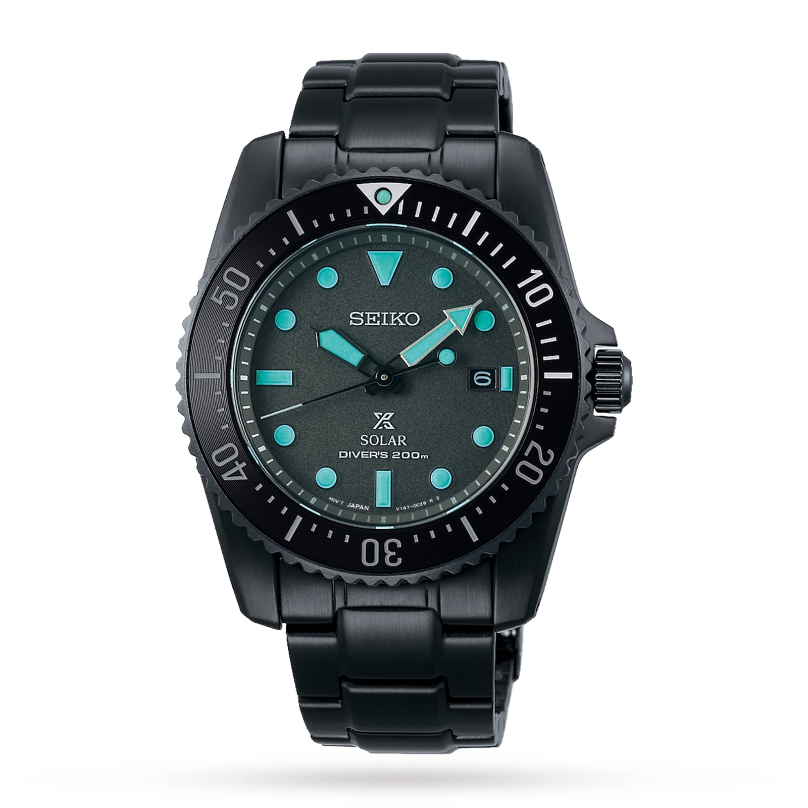 Seiko black solar watch online