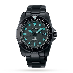 Seiko Prospex Black Series' Solar Diver's 1965 Re-Interpretation 38.5mm Mens Watch Limited Edition