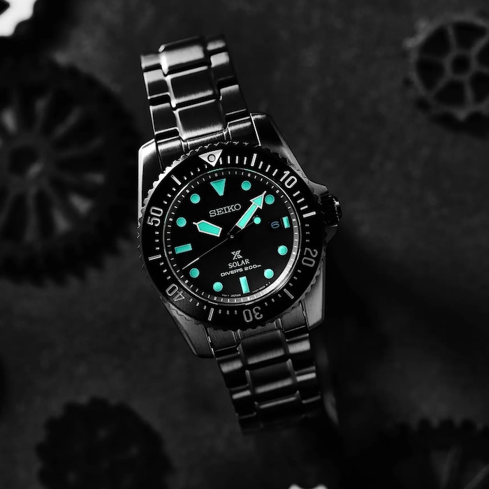 Seiko Prospex Black Series' Solar Diver's 1965 Re-Interpretation 38.5mm Mens Watch Limited Edition
