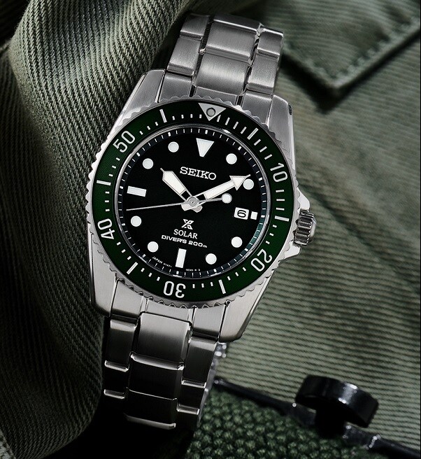 Seiko Prospex Compact Solar Scuba Diver 38.5mm Mens Watch