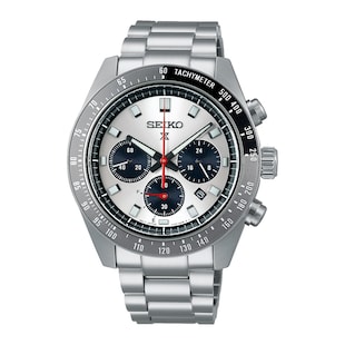 Seiko Prospex Speedtimer Go Large Solar Chronograph 41.5mm Mens Watch Silver