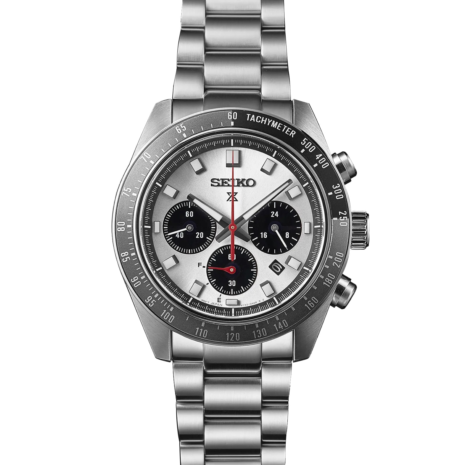 Seiko Prospex Speedtimer Go Large Solar Chronograph 41.5mm Mens Watch Silver