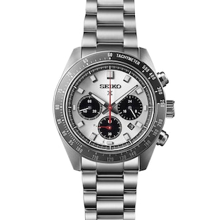 Seiko Prospex Speedtimer Go Large Solar Chronograph 41.5mm Mens Watch Silver